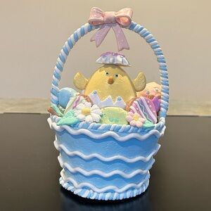 Valerie Parr Hill Light-Up Easter Chick Basket VHTF Glittery